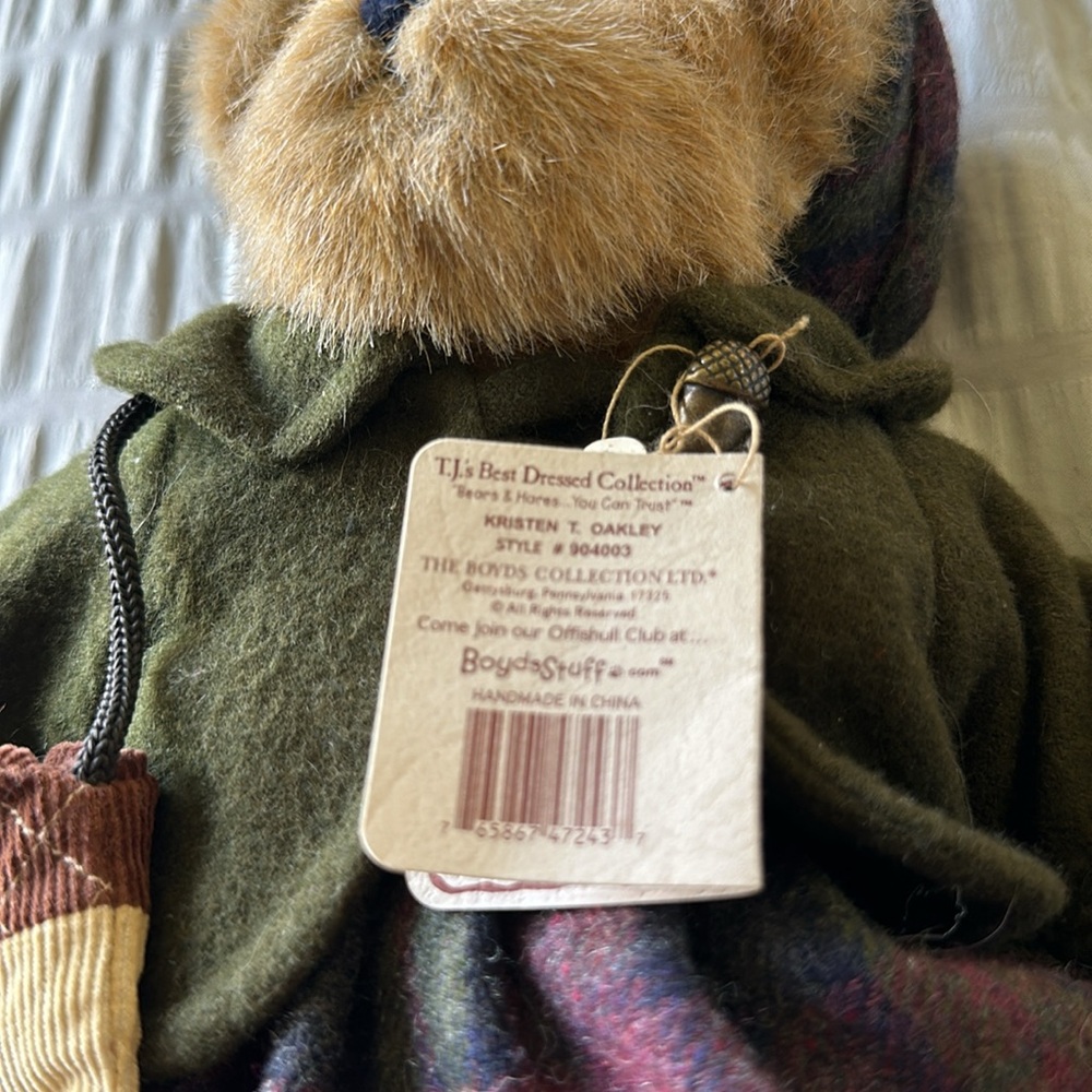 Boyds Bears Kristen T Oakley 10" Retired TJ's Best Dressed Collection - Picture 7 of 8